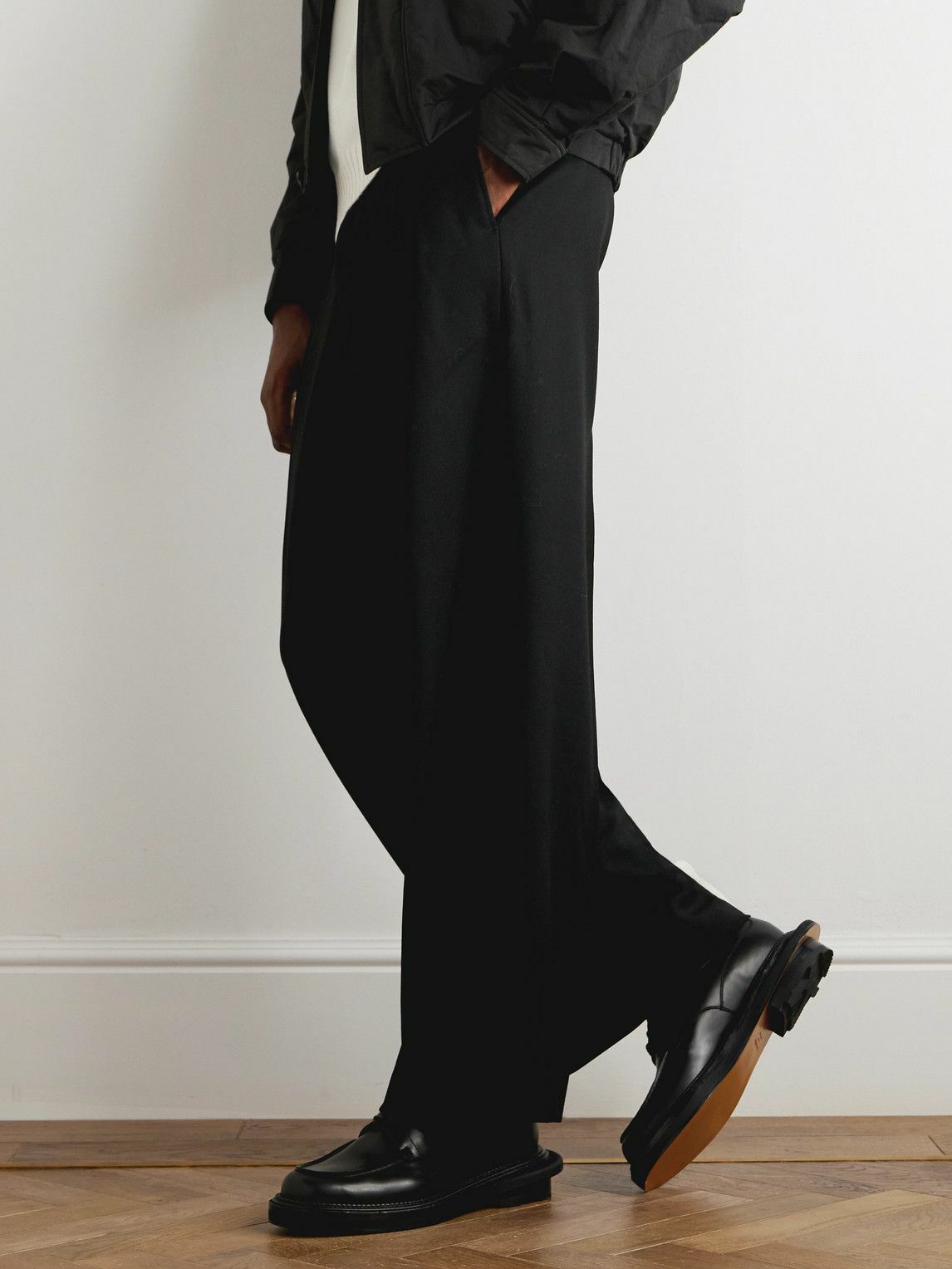 J.M. Weston - Sacai Golf Leather Derby Shoes - Black J.M. Weston