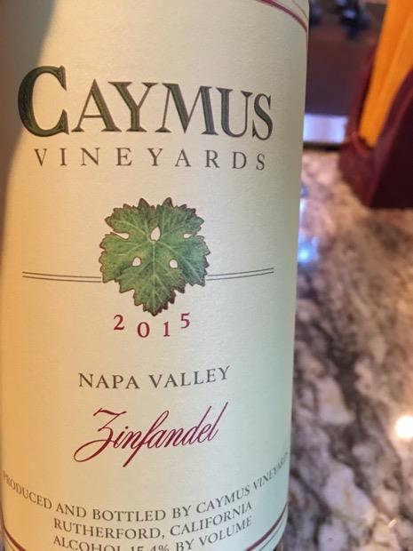 2015 Caymus Zinfandel - CellarTracker