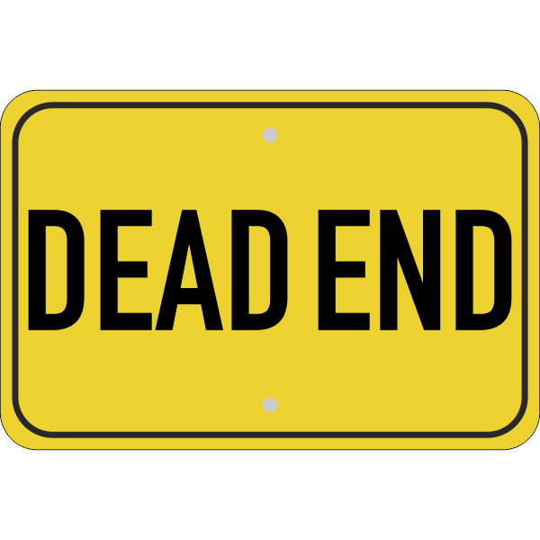 Horizontal Dead End Street Sign - Custom Signs