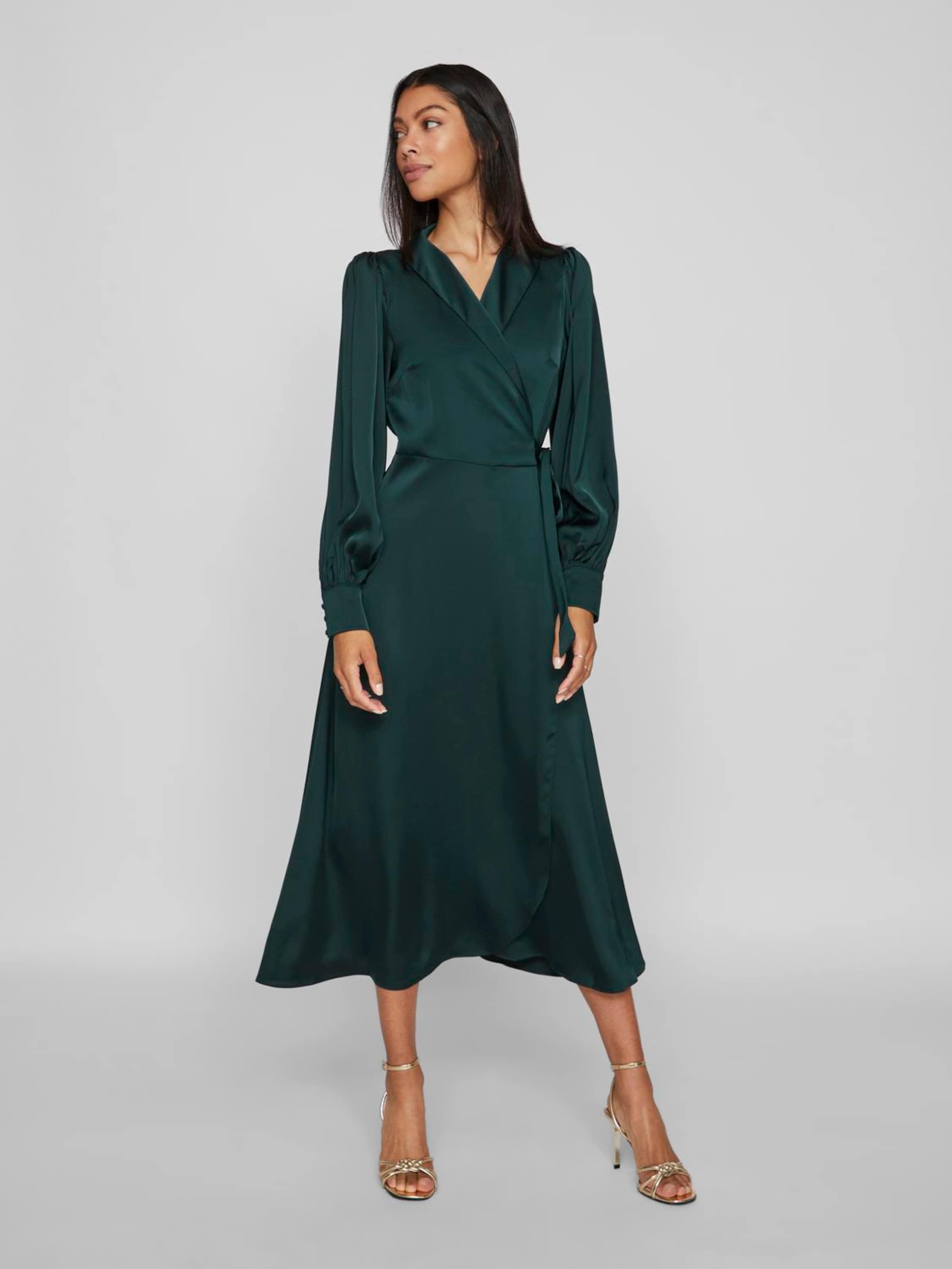 VILA Shirt Dress 'VIENNA RAVENNA' in Dark Green | ABOUT YOU