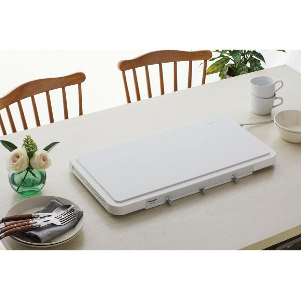 数回使用超美品 Panasonic IHデイリーホットプレート KZ-CX1-W 【公式