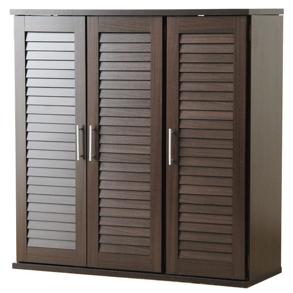 ホームテイスト 通気性抜群!ルーバー式シューズボックス【幅90cm