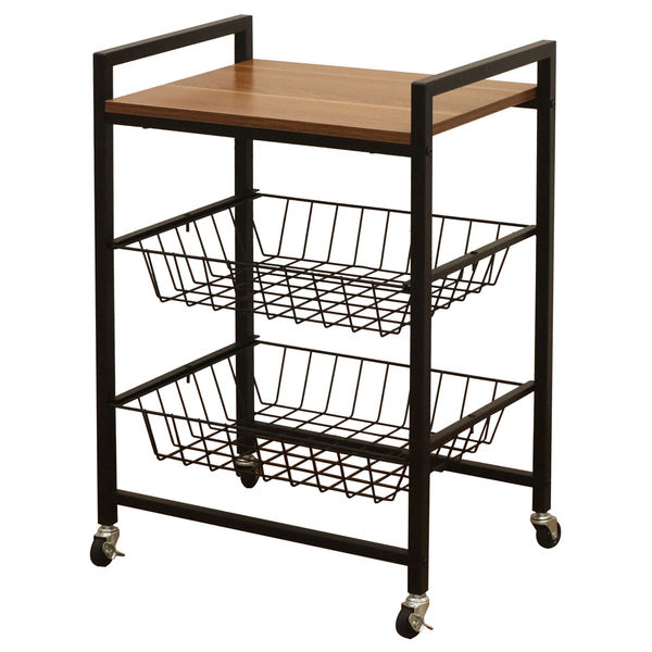 エイ・アイ・エス キッチンワゴン 幅535×奥行385×高さ702mm ブラック