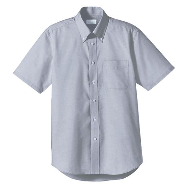 ボンマックス オックスフォード半袖シャツ グレー L FB4511U 1枚（直送