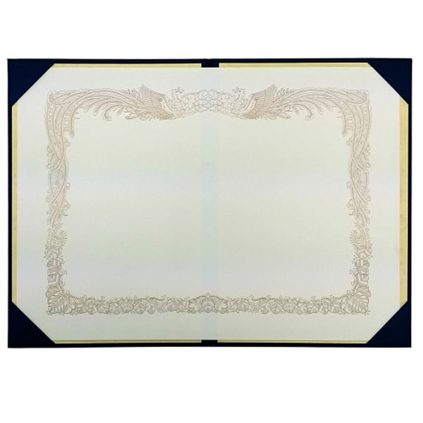 証書ファイル 布 紺 Bタイプ 8222-02 2冊 美濃商会 - アスクル