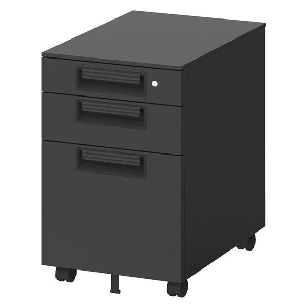 プラス スチールOAデスク フラットライン サイドキャビネット 3段