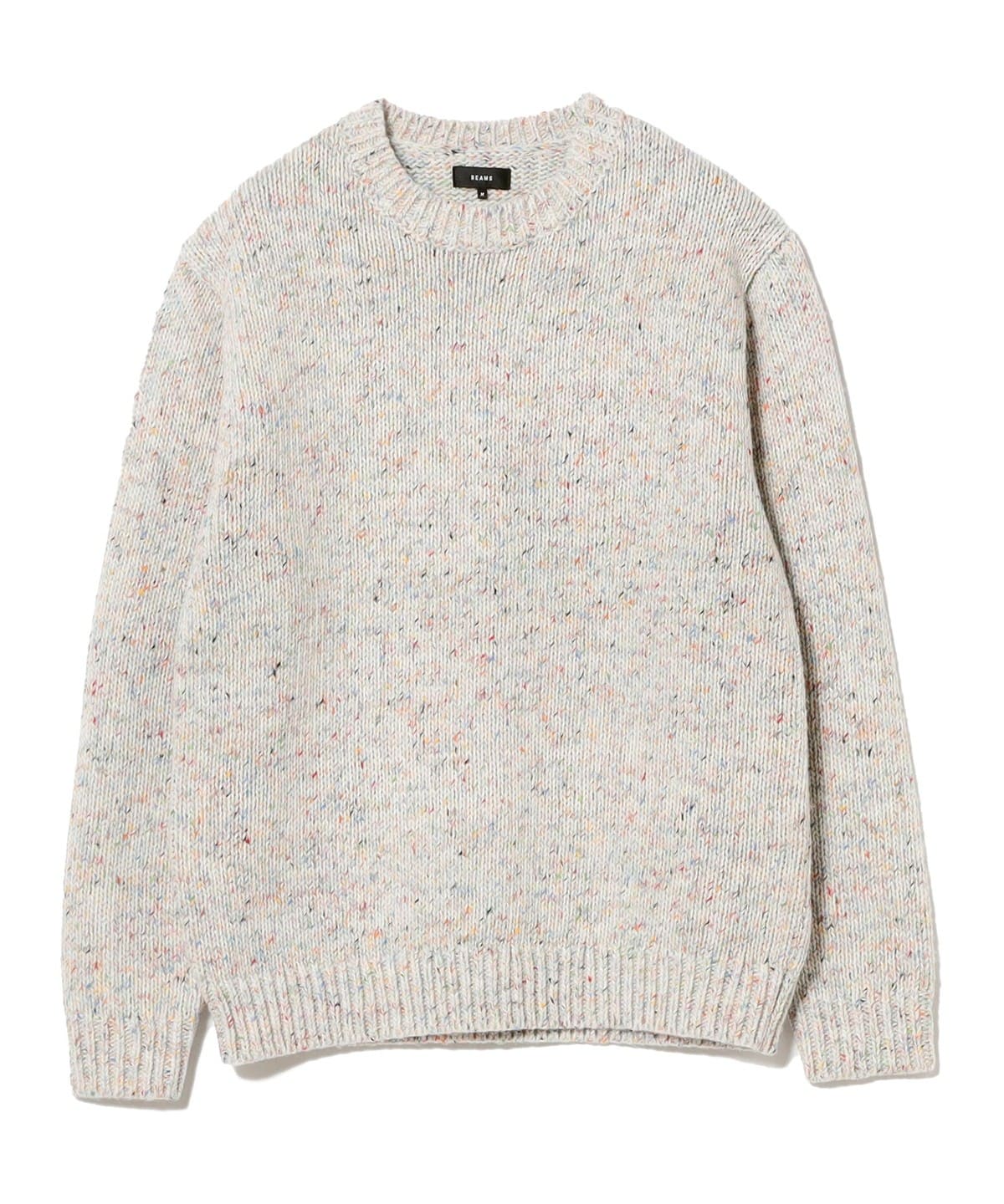 BEAMS（ビームス）3ゲージ カラーネップ クルーネック ニット