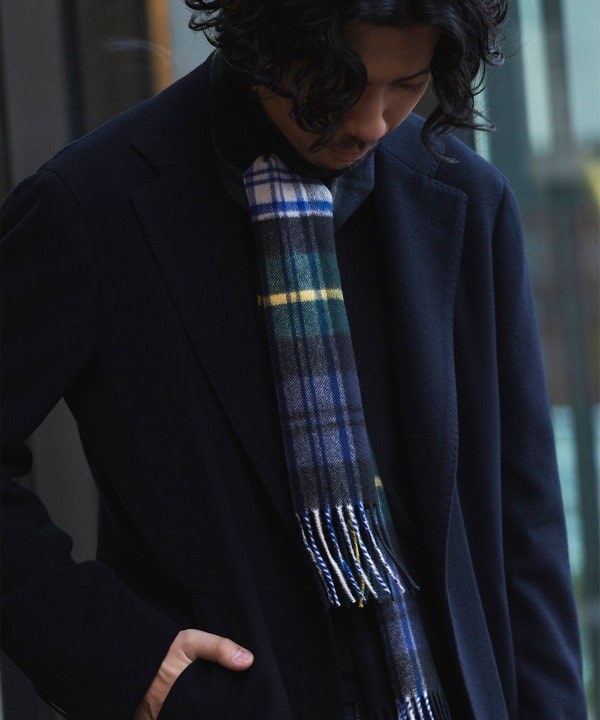 BEAMS F（ビームスF）Johnstons of Elgin / カシミヤ タータンチェック