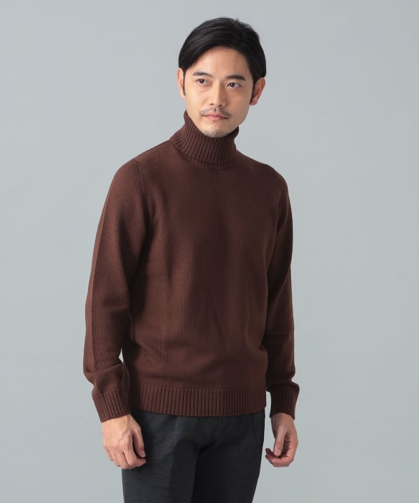 BEAMS F（ビームスF）DRUMOHR / 8ゲージ タートルネックニット
