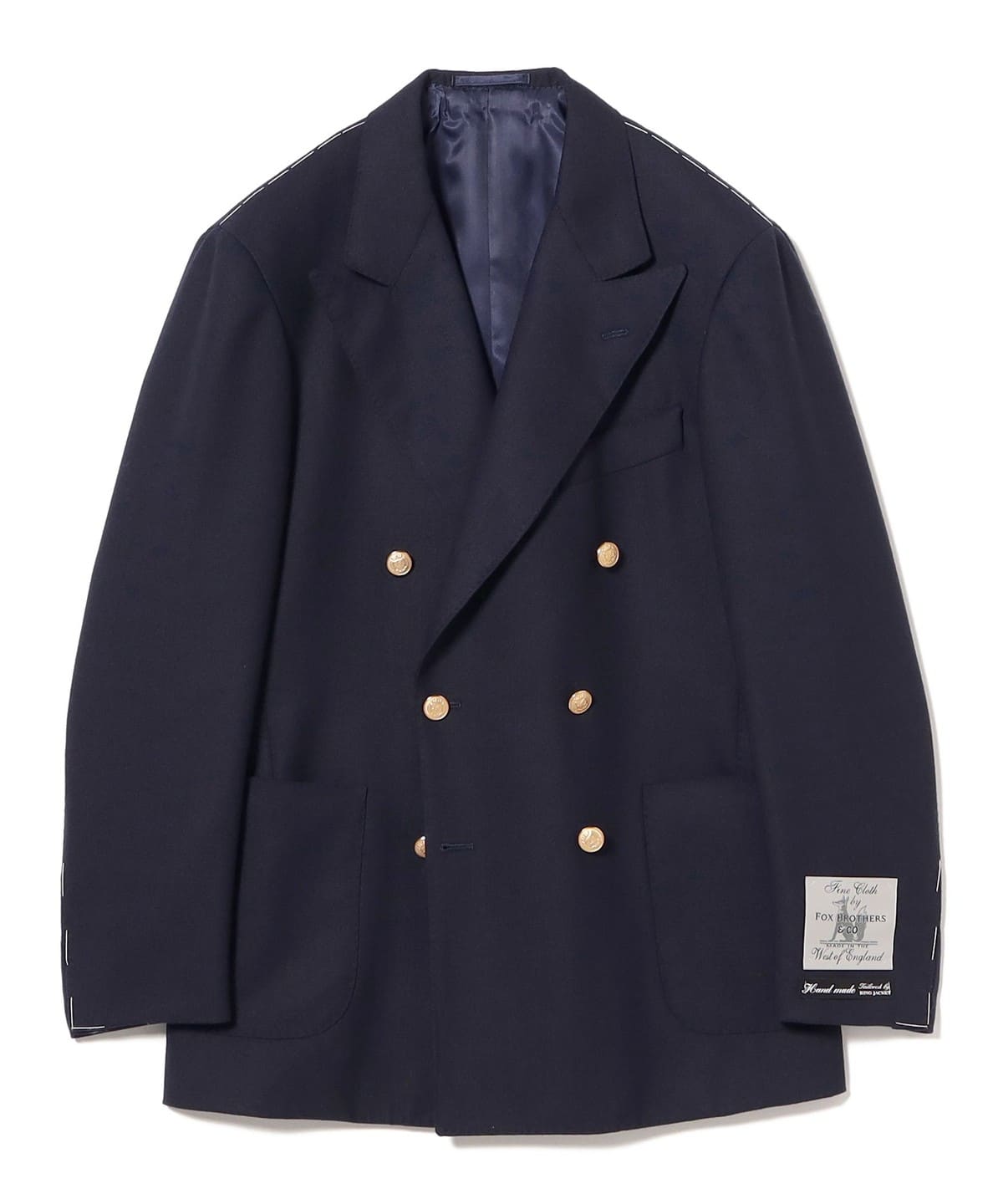 BEAMS F（ビームスF）HANDMADE FOX BROTHERS ウール ネイビー ダブル