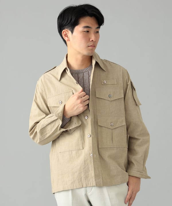 BEAMS F（ビームスF）【別注】WOOLRICH / サファリ シャツジャケット
