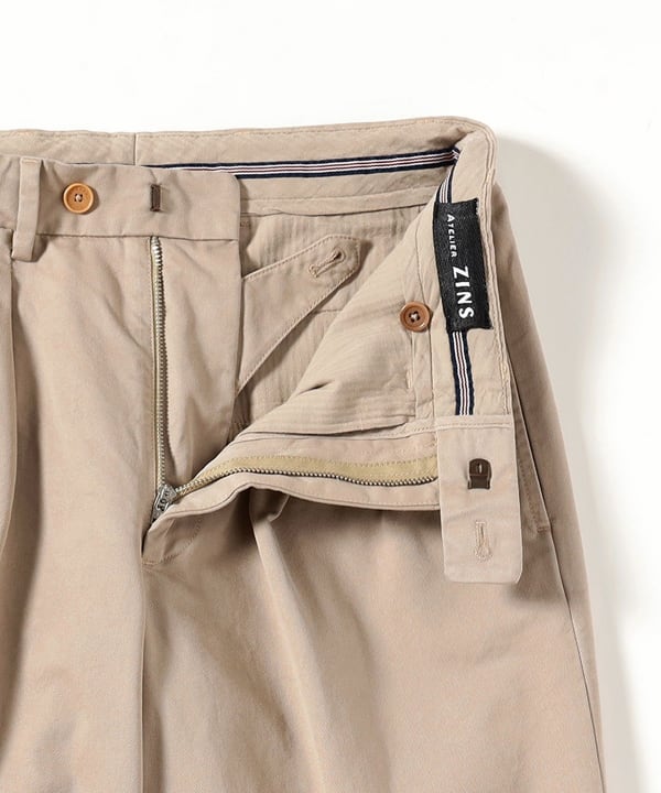 BEAMS F（ビームスF）ATELIER ZINS / コットンツイル 2プリーツ ワイド