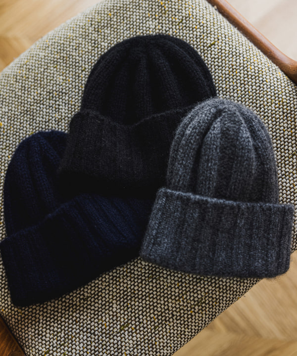 BEAMS PLUS（ビームス プラス）Cashmere Rib Watch Cap（帽子 ニット