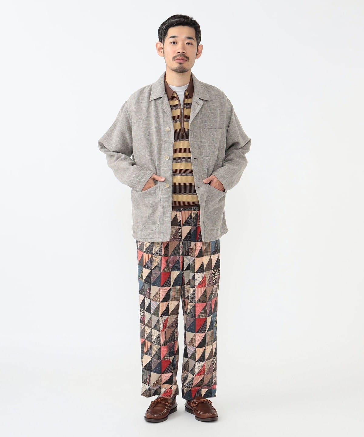 BEAMS PLUS（ビームス プラス）2 Pleats Relax Trousers Polyester
