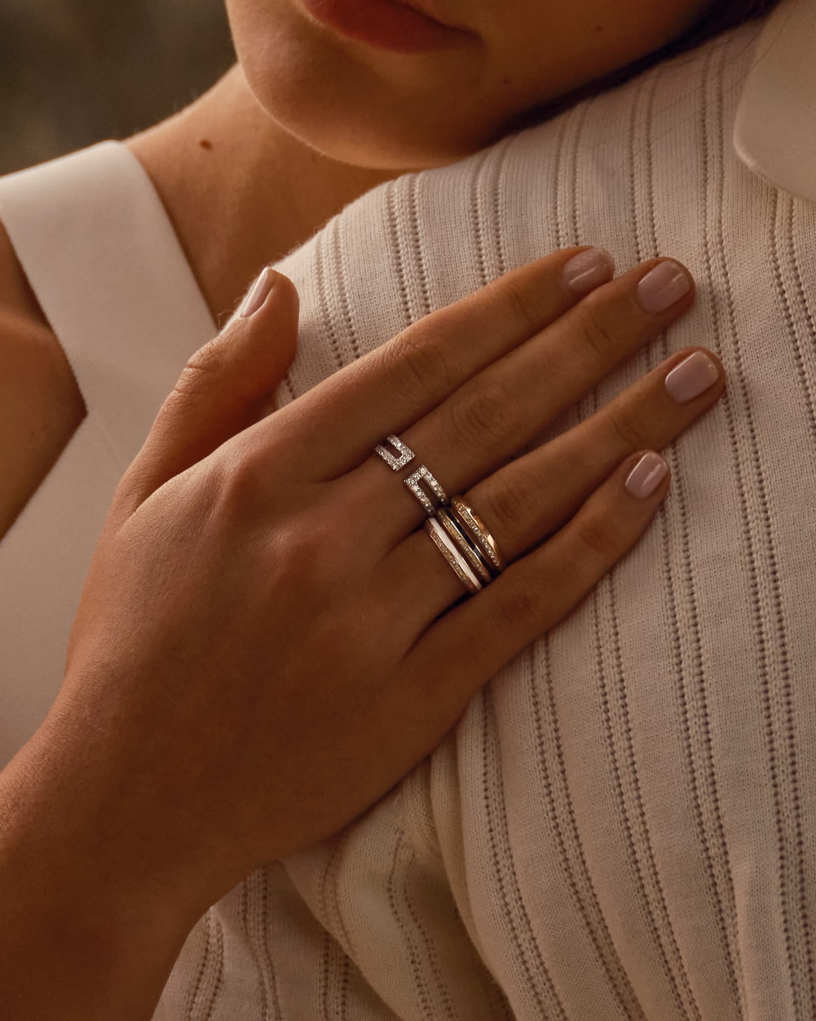 リング 18金ピンクゴールド ダイヤモンド Ariane Tilt 3 mm