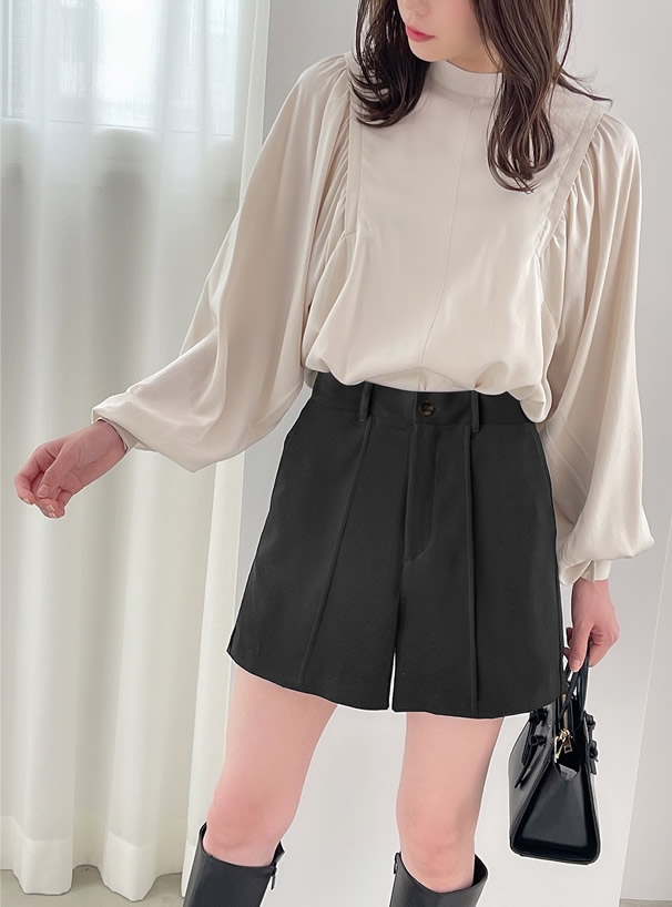 スエードピンタックショートパンツ[gc79] | レディースファッション