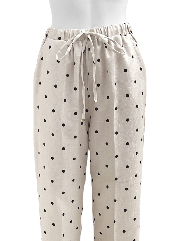 ドット柄センタープレスパンツ[dh1287] | レディースファッション通販