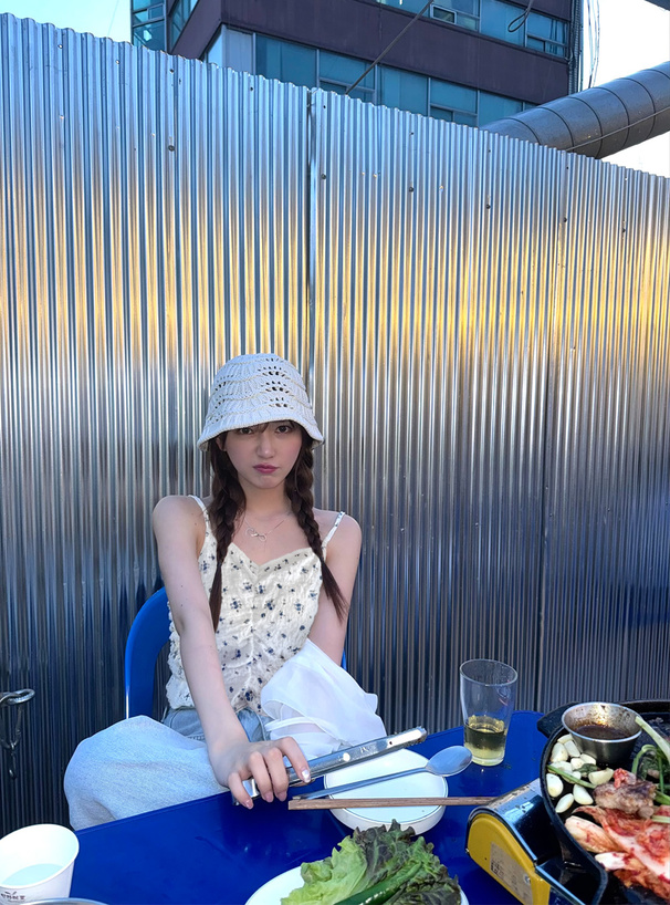 キャシャレル babyjane Cacharel 花柄 リバーシブル 中綿ベスト