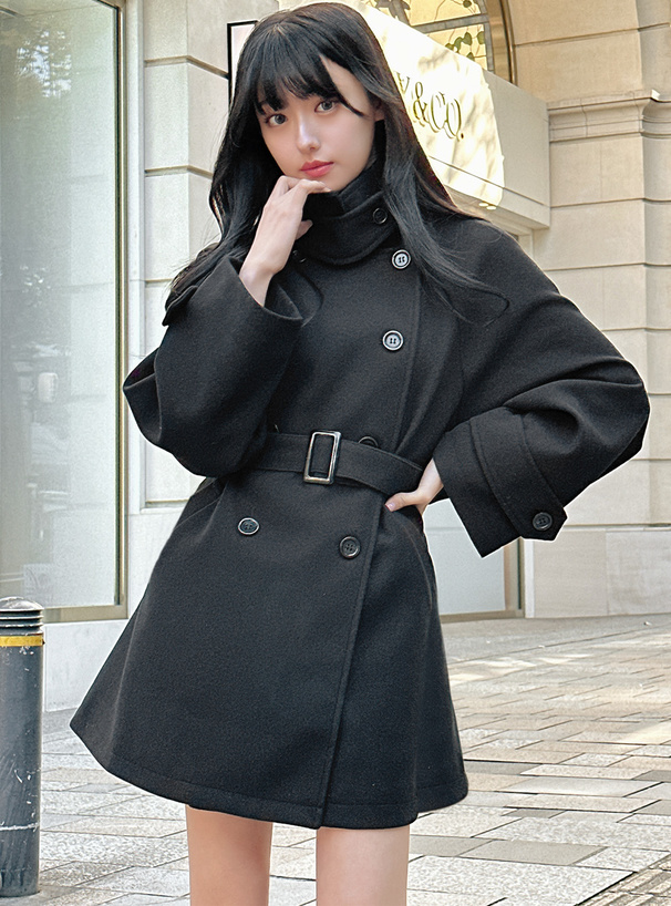 ベルト付きマルチWayフェイクウールコート[fo1762] | レディース
