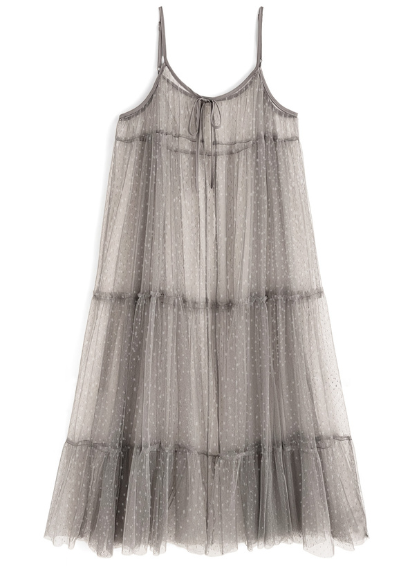 前後2Wayドット柄チュールキャミワンピース[on198] | レディース