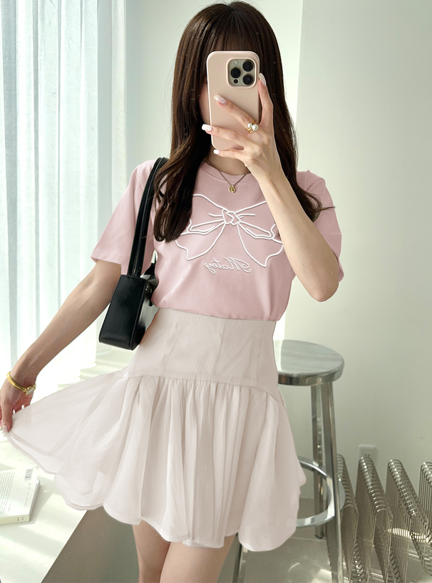 インパン裏地付きシアーギャザーミニスカート[tu1233] | レディース