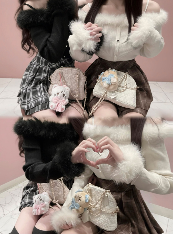 ファーオフショルダーニットトップス[tu1774] | レディース