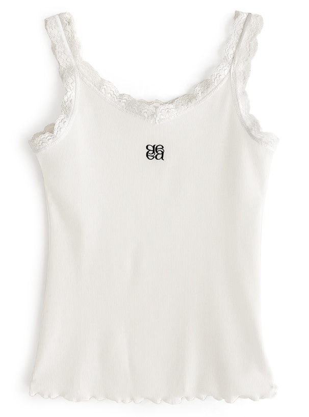 ロゴ刺繍レースタンクトップ[ze833] | レディースファッション通販の