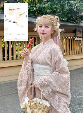 3点セット2Wayレースフリルセパレート浴衣[tu1514] | レディース