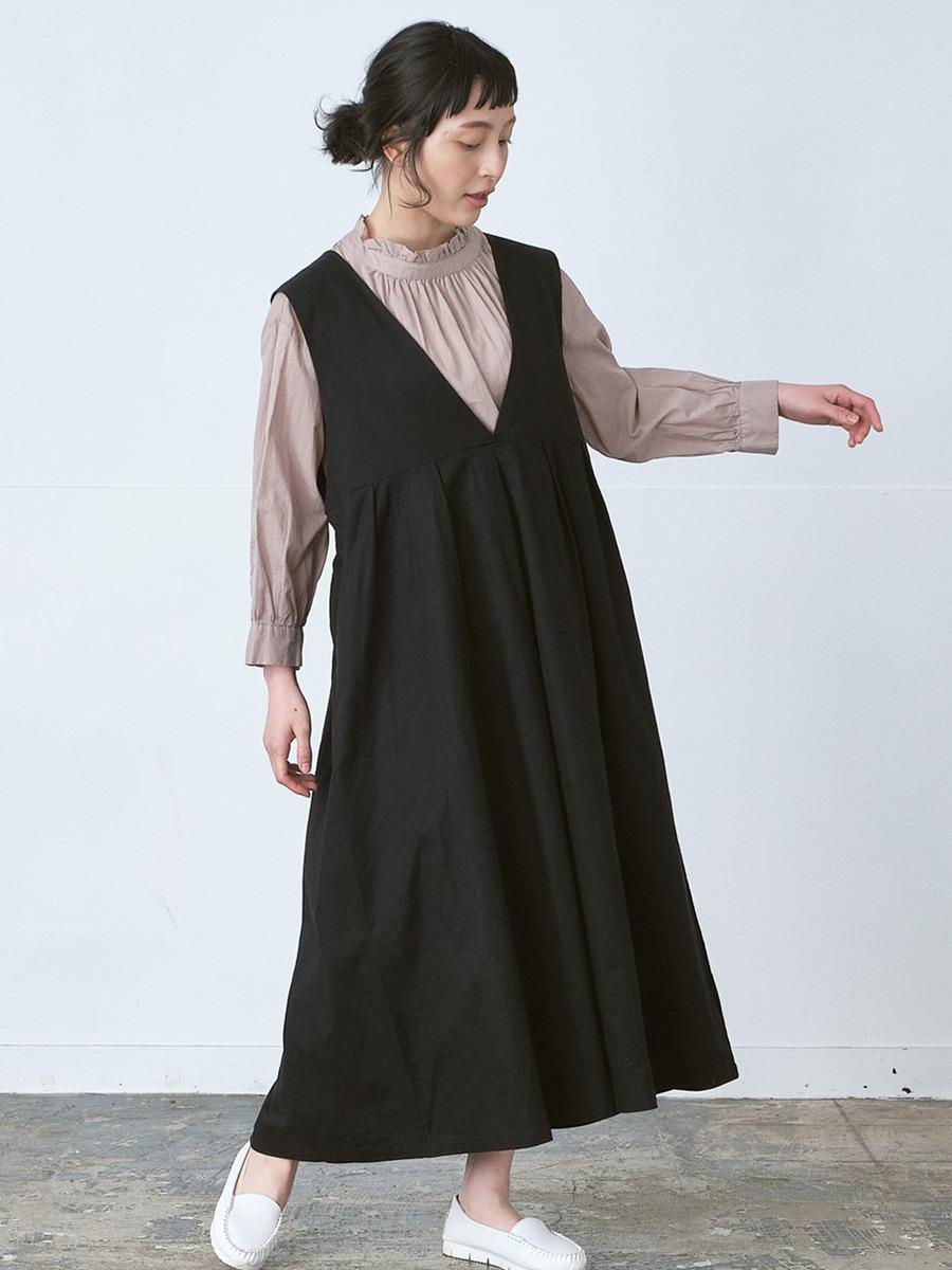 新品☆lohen ローヘン LOHEN ワイドプリーツ2wayワンピース ワイド