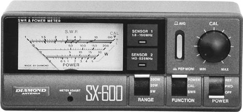 Diamond SX-600 SWR & Power Meter (1.8–160MHz / 140–525MHz, SO-239