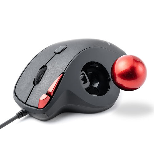 トラックボールマウス（有線・NOVA・静音・5ボタン・34mmボール