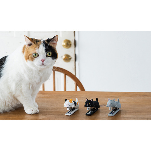 マックス（MAX） シリコンホッチキス ねこ HD-10NX/S みけねこ 【数量