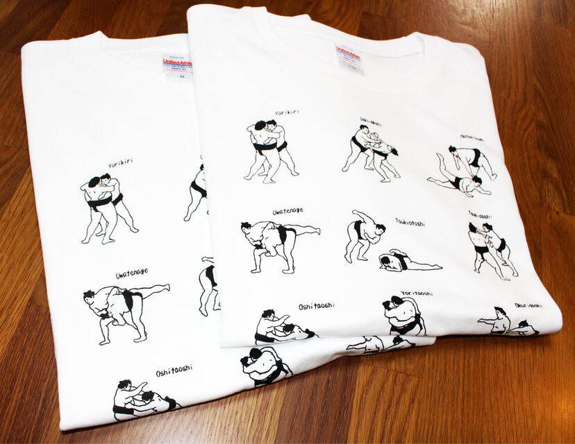 おすもうさんの決まり手Tシャツ メンズ | iichi 日々の暮らしを