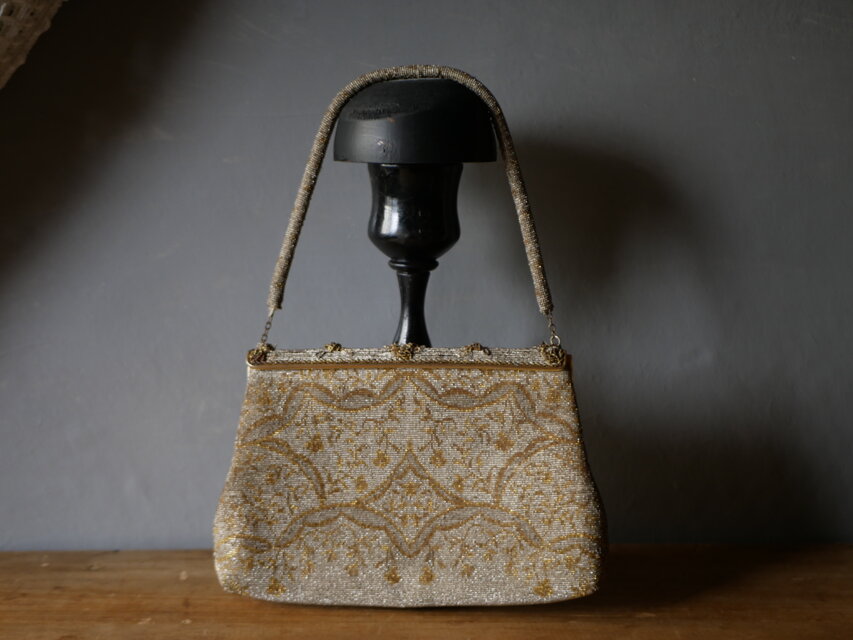 マイクロビーズ アンティークバッグ フランスアンティーク