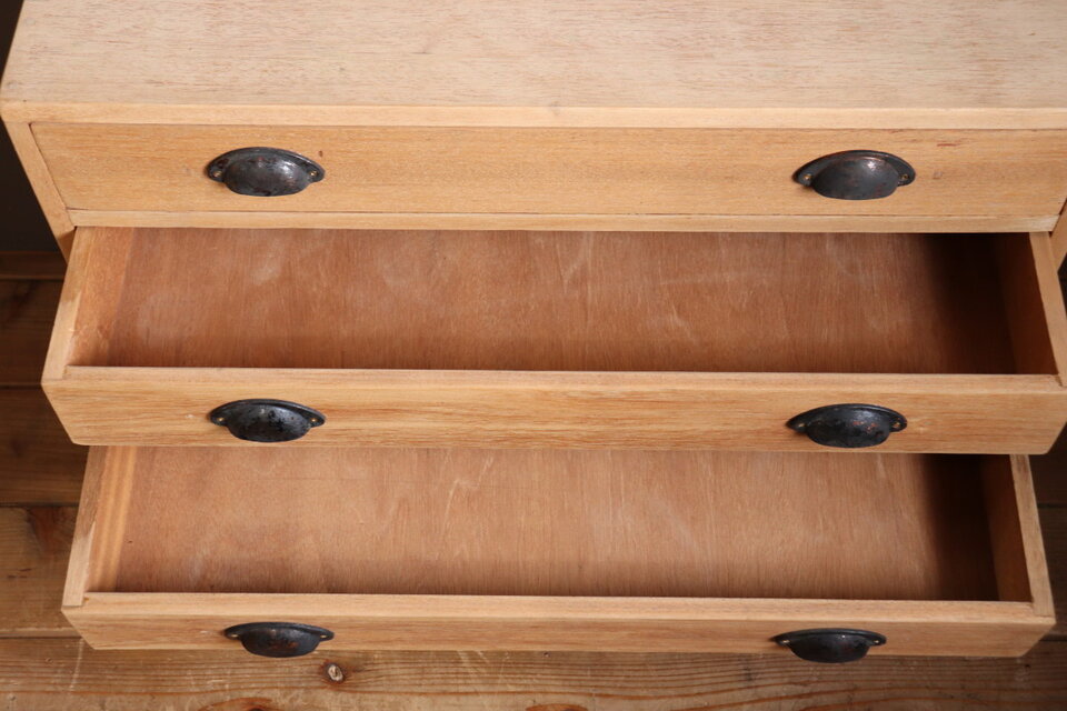 №118 木製チェスト タンス アンティーク家具 古道具 インテリア 小