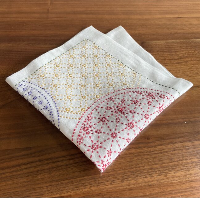 刺し子♡ふきん (寄せ模様) | iichi 日々の暮らしを心地よくする