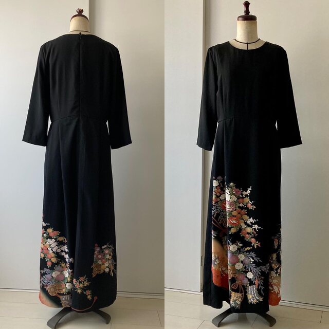 受注製作》留袖リメイクワンピース | iichi 日々の暮らしを心地よく