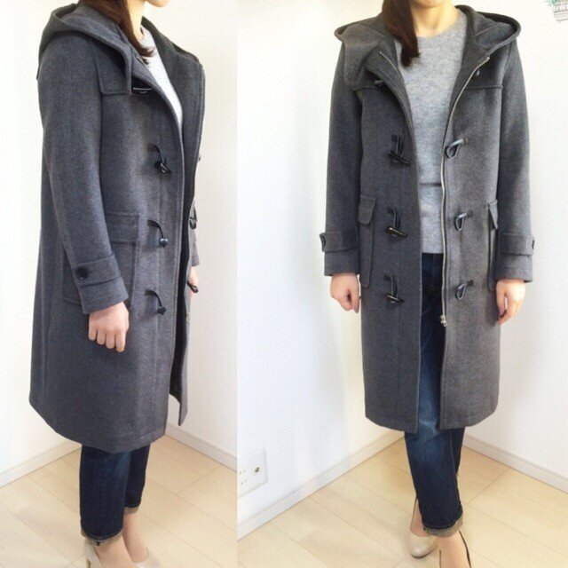 New【チャコールグレー】ウール素材ロングダッフルコート♥ | iichi