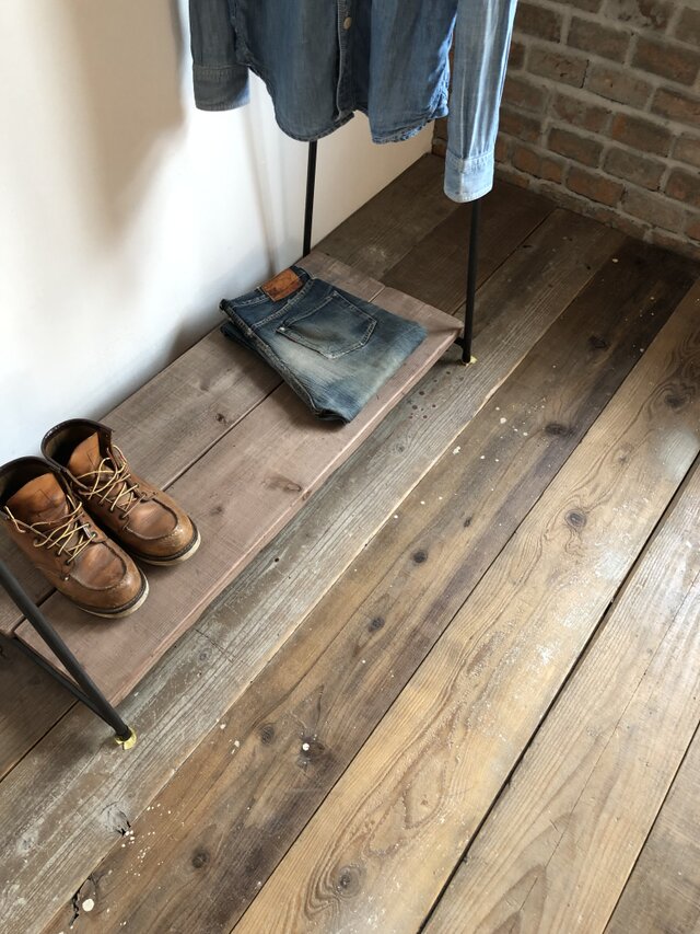 数量限定 MH4 ハンガーラック アイアン 古材 収納 ラック 棚