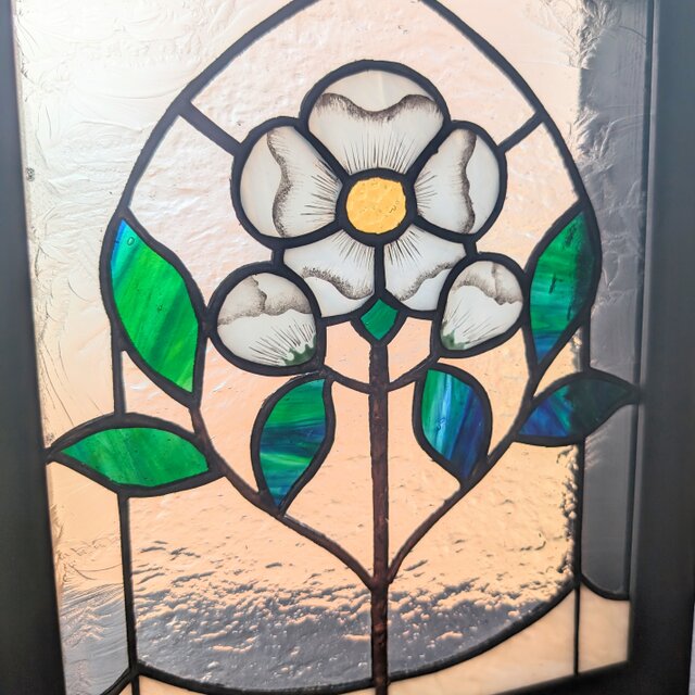 ステンドグラス パネル 【白薔薇】 | iichi 日々の暮らしを心地よく