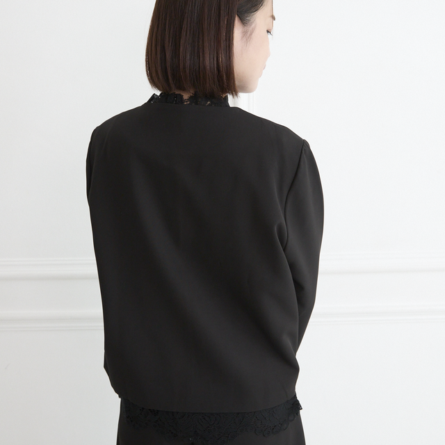 ノーカラージャケット 2サイズ ブラック 0610BK | iichi 日々の暮らし