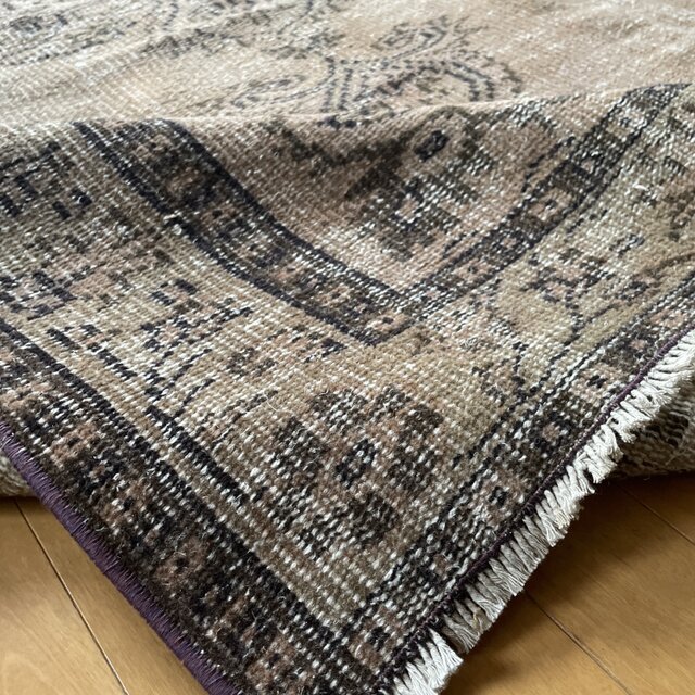 超大判 160.5×271 レア ブラウンオーバーダイ トルコヴィンテージラグ