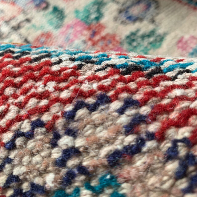 トルコヴィンテージラグ テラコッタレッド 99×56 シャビー ざっくり