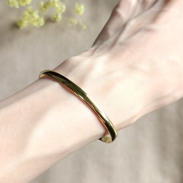 SV925／k18GP］Mu ~無~ シルバーバングル シンプル バングル