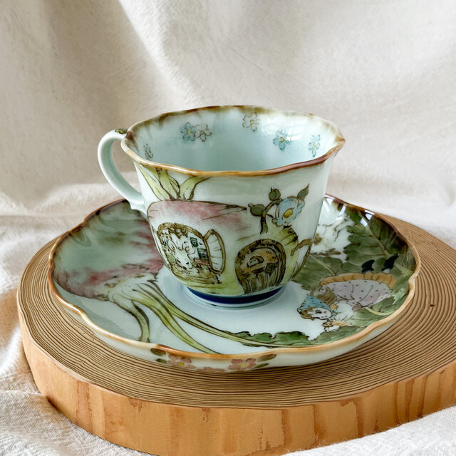 チコロット❤️すべて手描き❤️染付け❤️大きなかぶ❤️童話