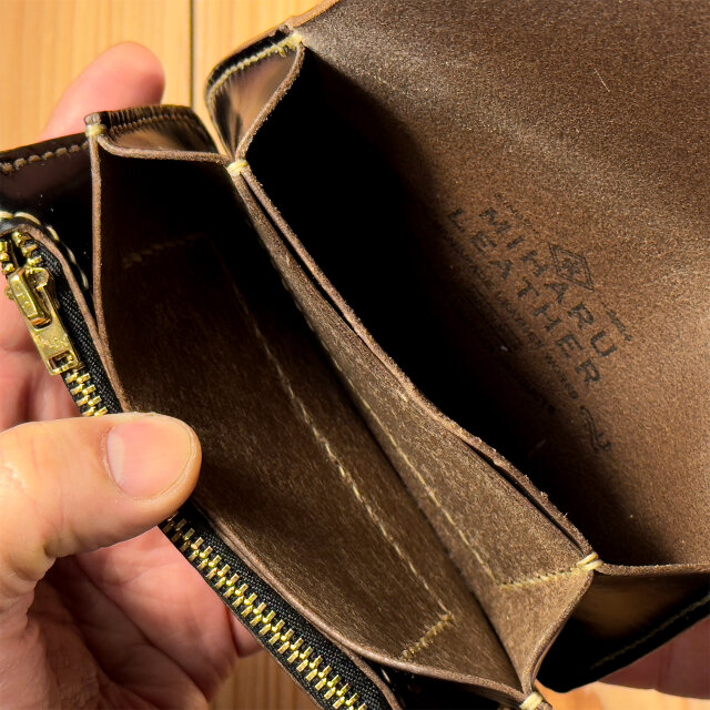 クロムエクセル・ブラック茶芯｜ミドルトラッカーウォレット – TWM03