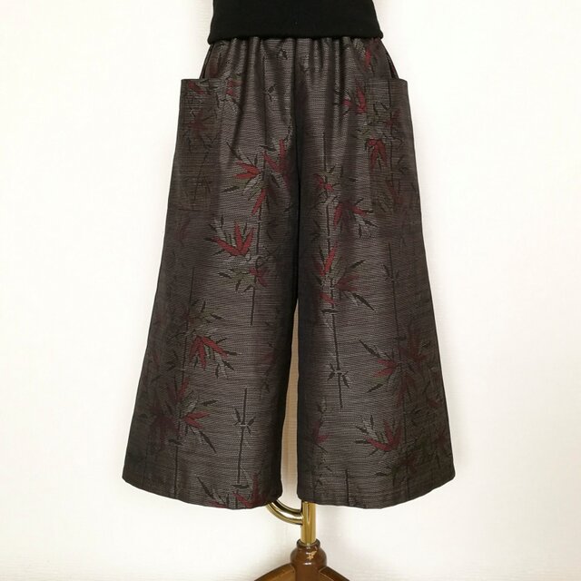 大島紬リメイク＊ガウチョパンツ | iichi 日々の暮らしを心地よくする