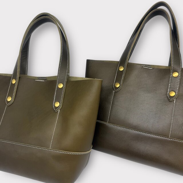 レザースクエアショルダーバッグ（ハンドメイド／ボックス型／底板付