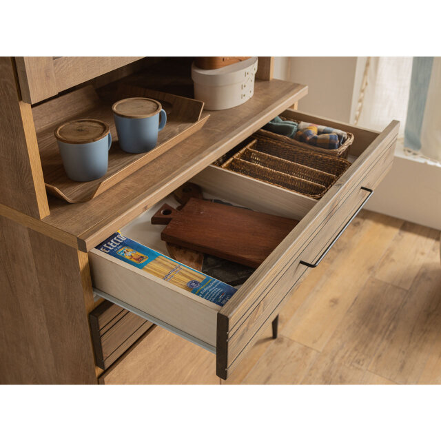 キッチンボード 食器棚 カップボード キャビネット アイアン w80