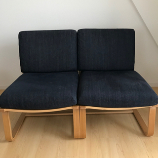 のりたま】リビングでもダイニングでもつかえるソファチェア 2点